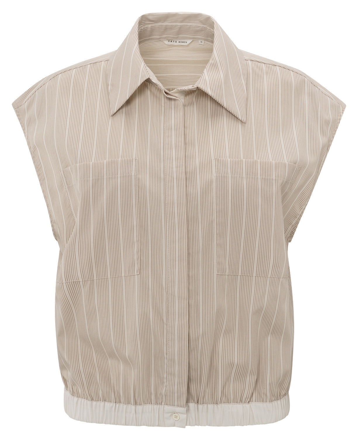 blouse en colard sans manches avec cordon de serrage YAYA