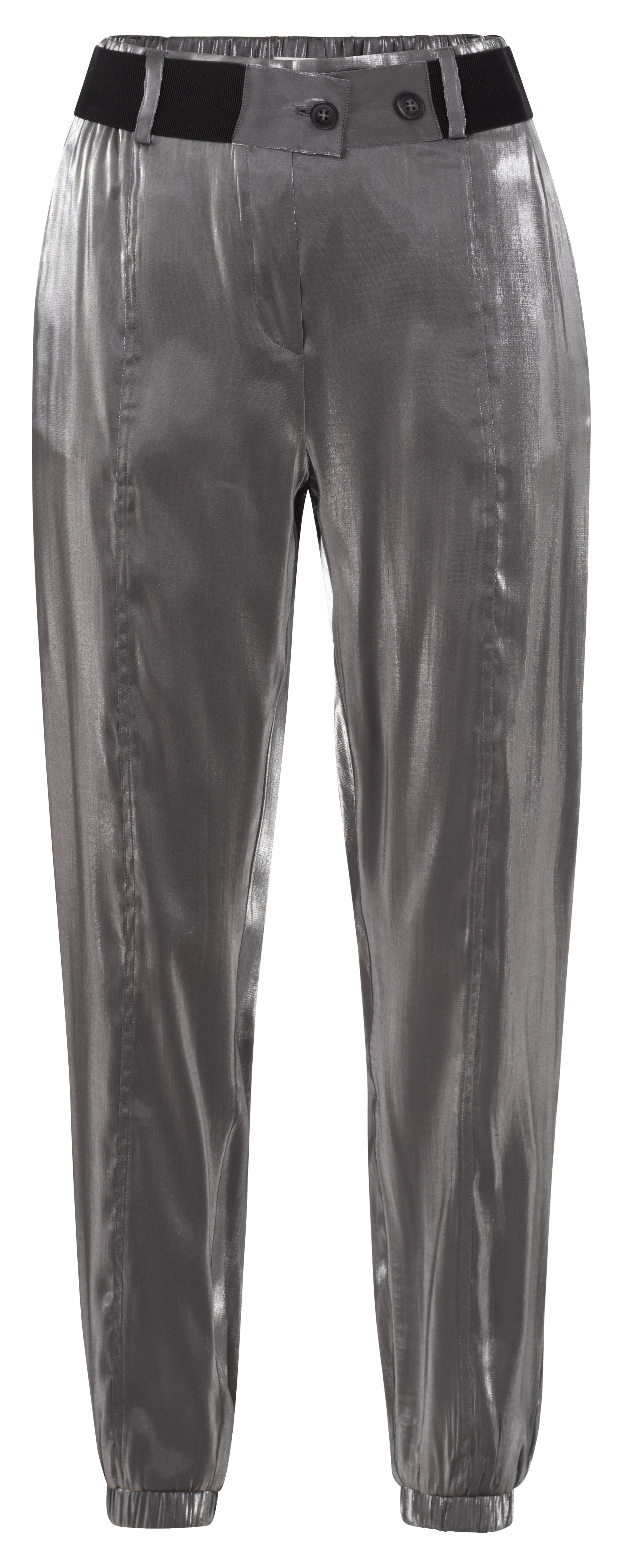 Woven metallic leg pants YAYA