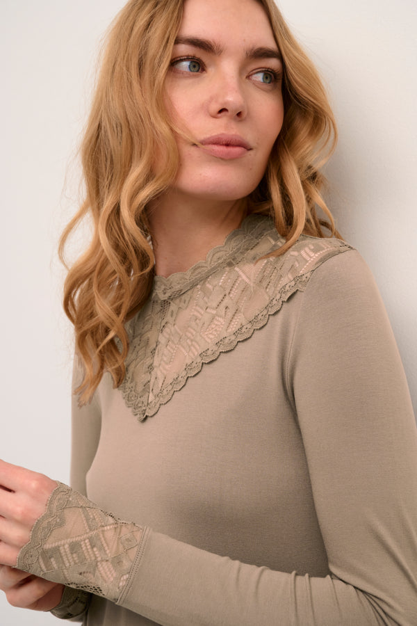 CRTrulla Jersey Blouse Cream