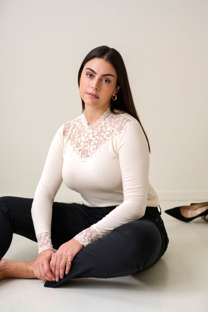 CRTrulla Jersey Blouse Cream