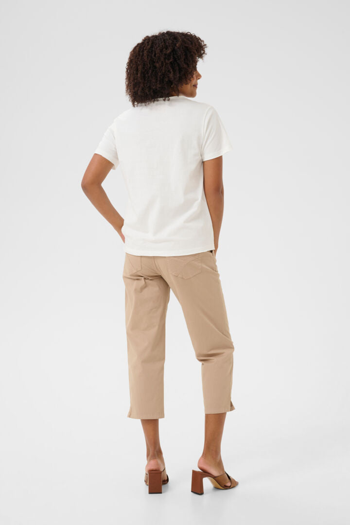 CRElvika V-Neck T-Shirt CREAM