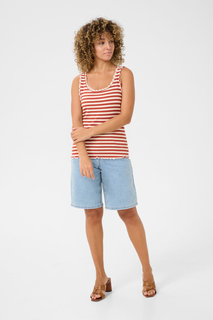 CRRibba Stripe Top CREAM