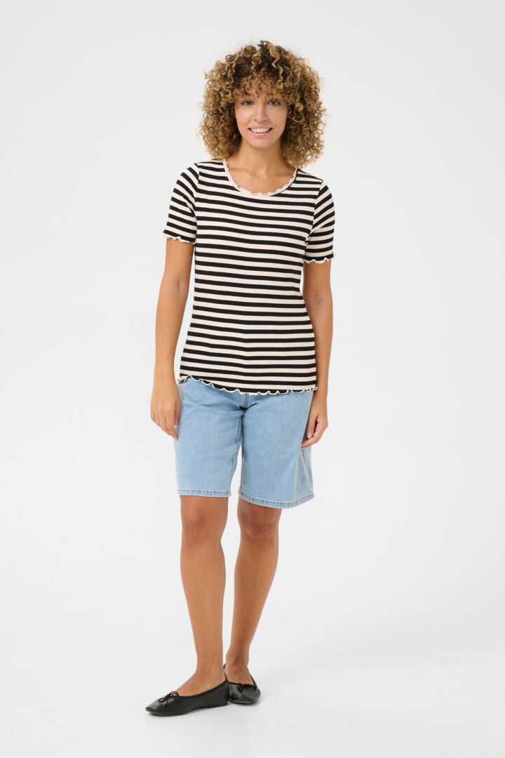 CRRibba stripe Tshirt CREAM