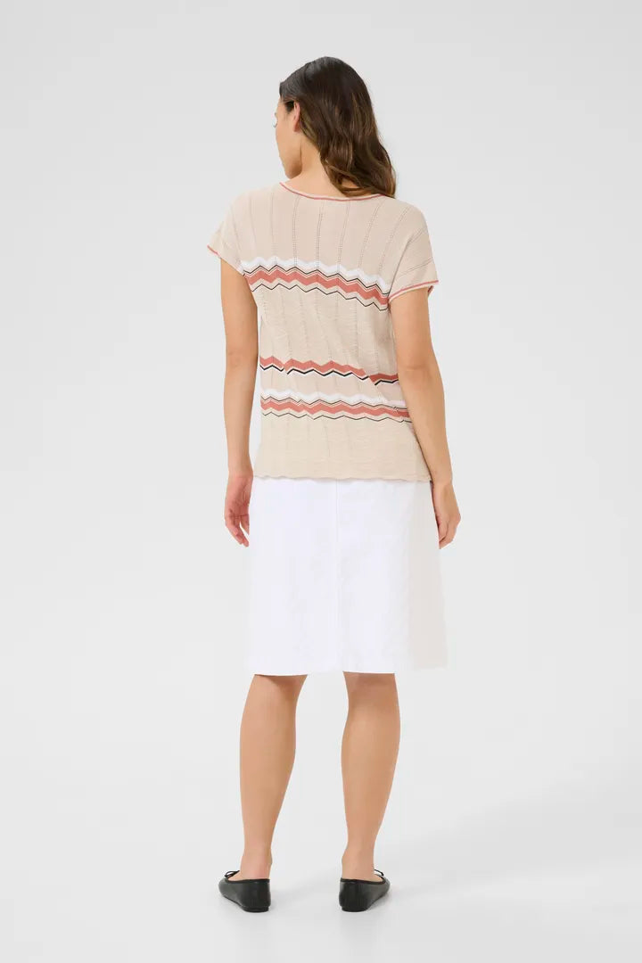 CRTommin Knit Blouse CREAM