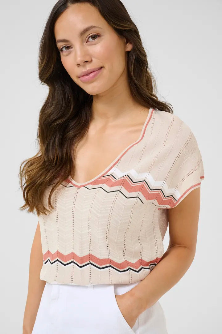 CRTommin Knit Blouse CREAM