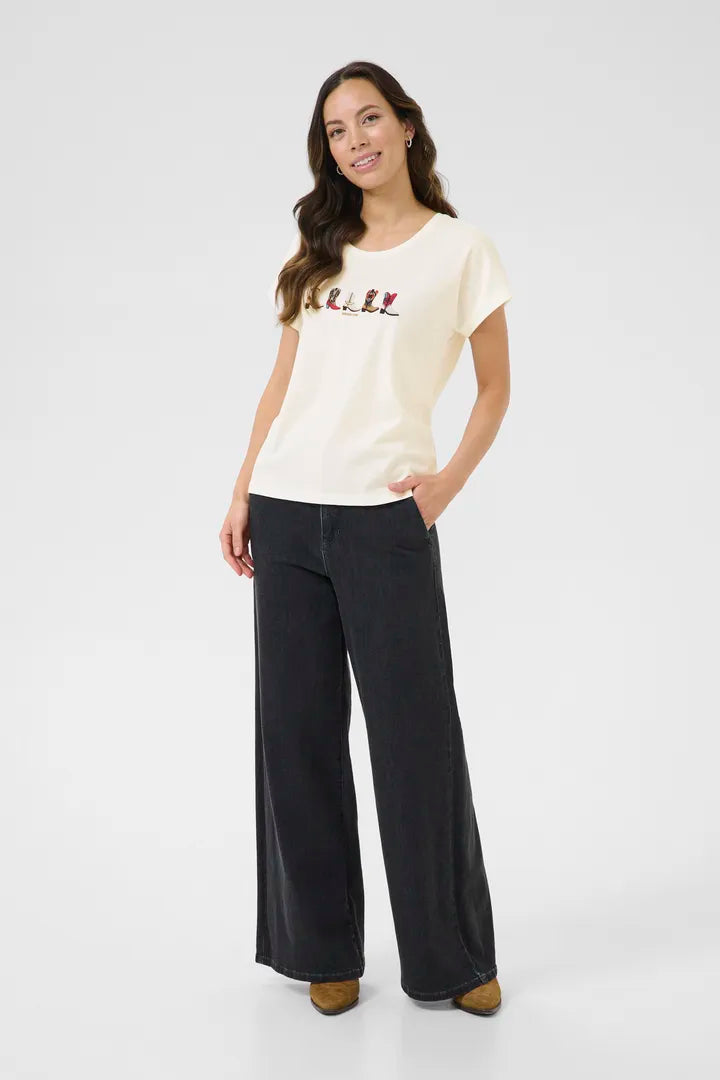 CRSita T-shirt CREAM
