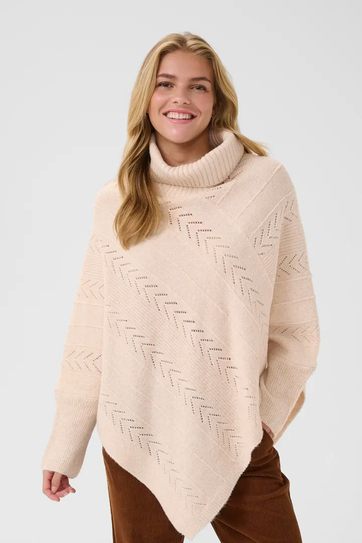 CRHoliday Poncho CREAM