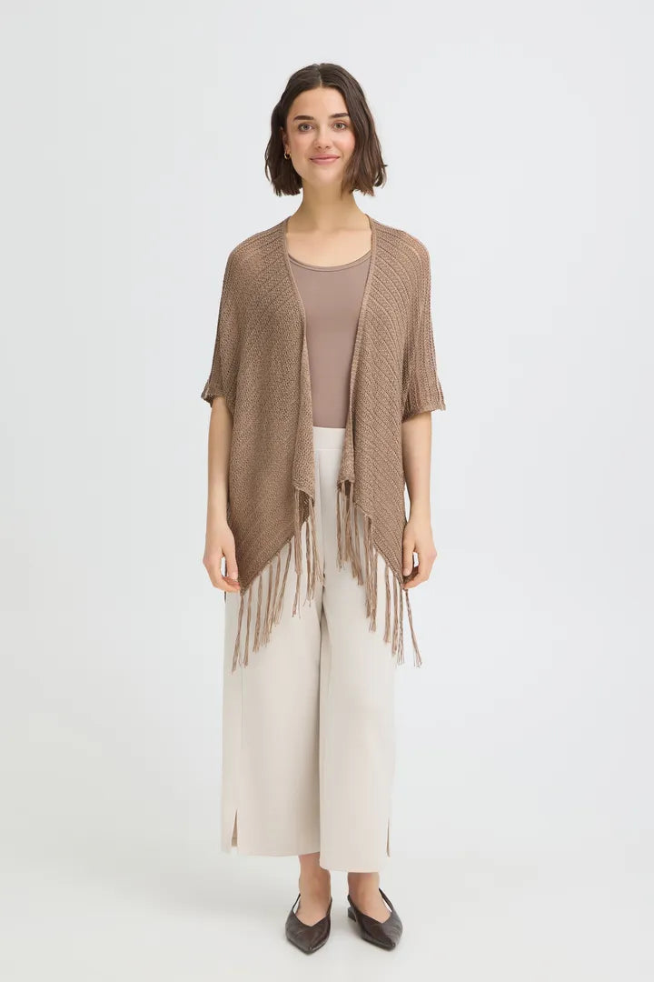 Poncho avec franges- Frdelores