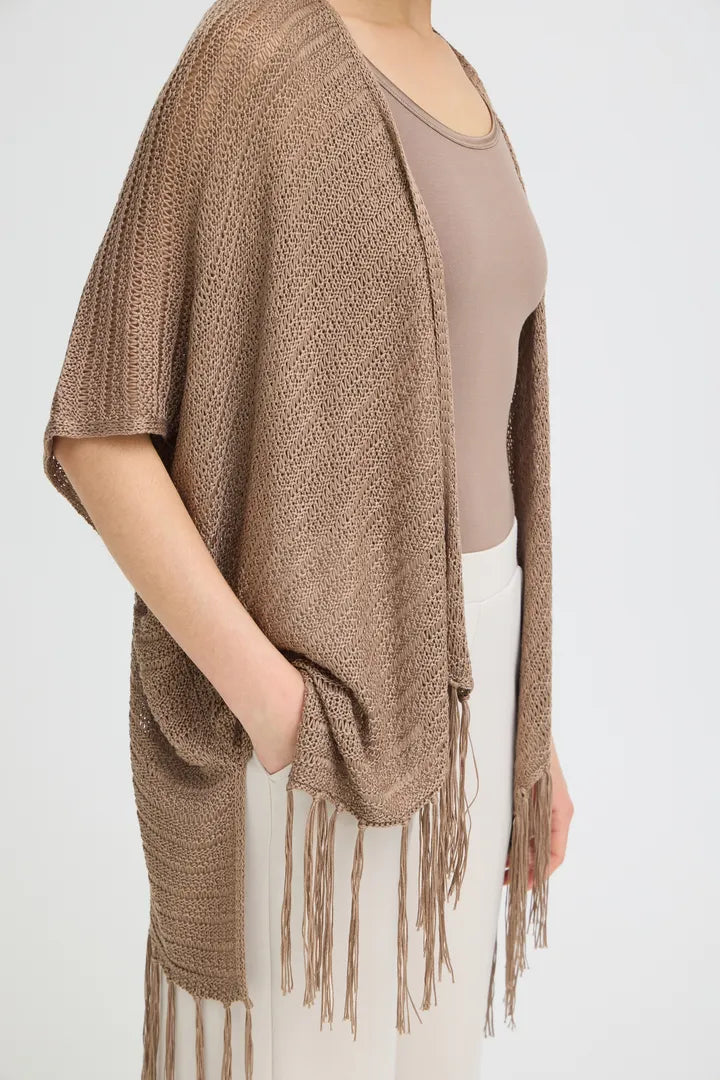 Poncho avec franges- Frdelores