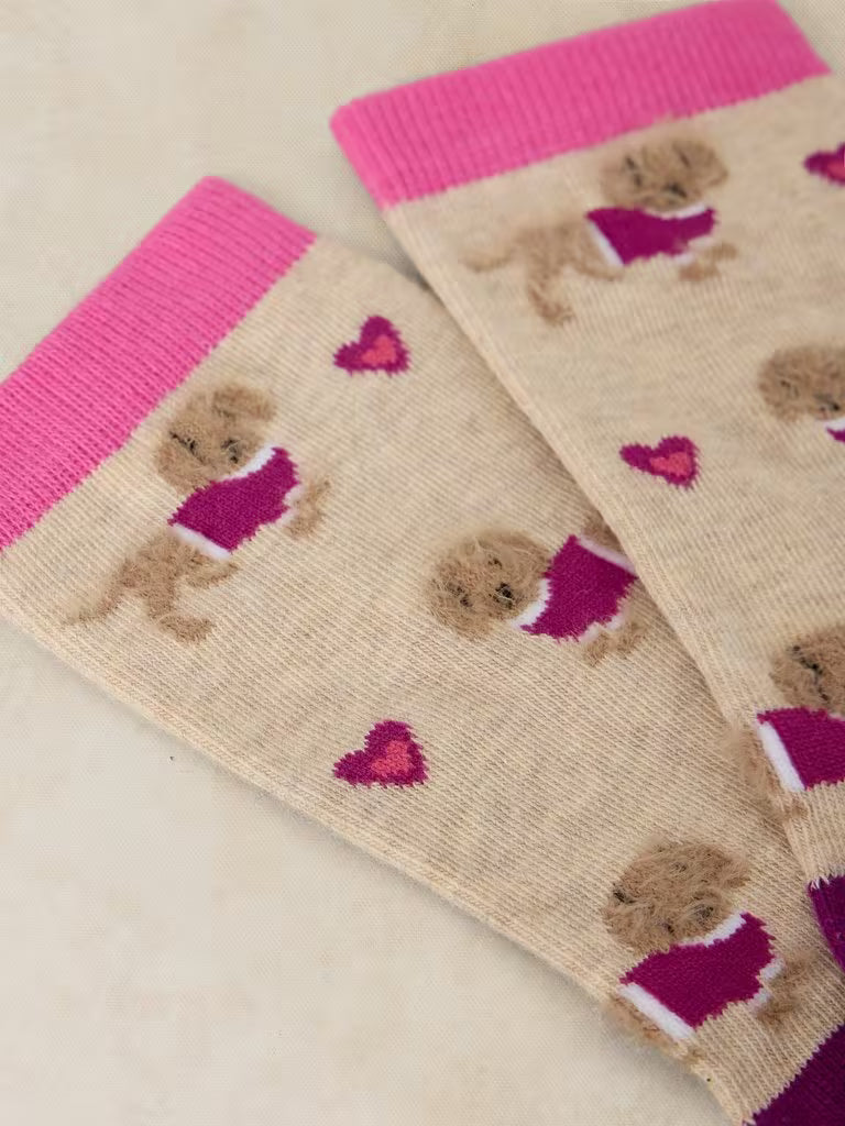 Chaussette Cheville Chien Saucisse Duveteuse