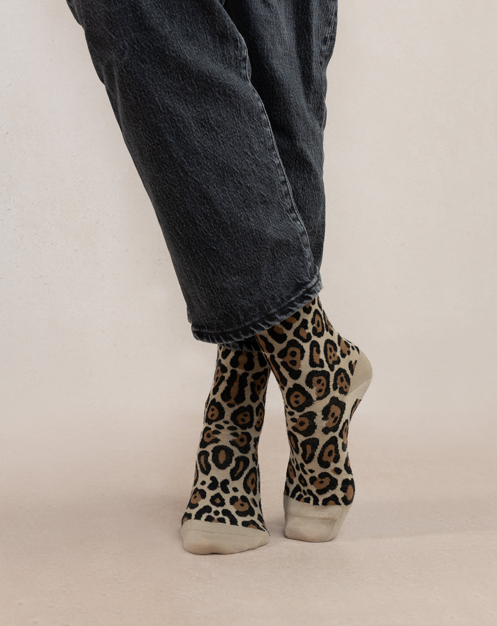 Fine Wool Sock LEOPARD FOREST BLUE