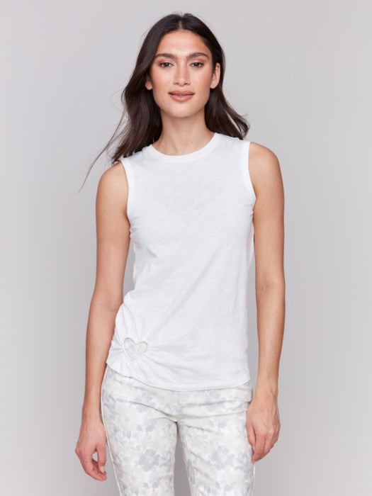 Camisole en coton biologique avec découpe cœur CHARLIE B