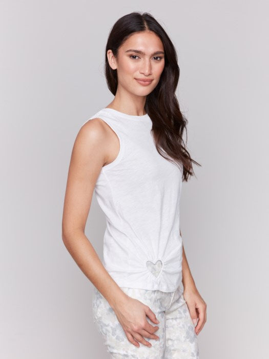 Camisole en coton biologique avec découpe cœur CHARLIE B