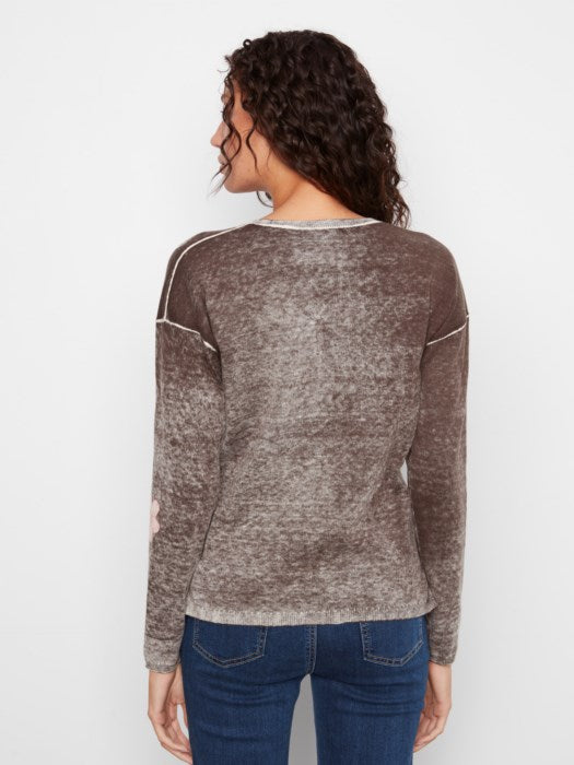 Pull réversible à col en V