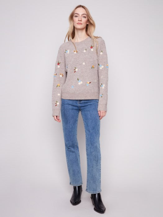 Pull avec broderie florale CHARLIE B