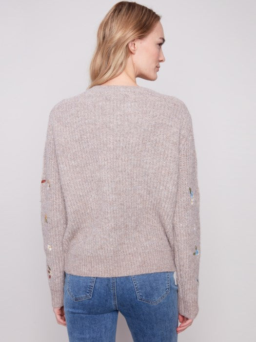 Pull avec broderie florale CHARLIE B