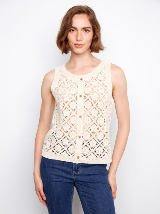 Gilet sans manches au crochet CHARLIE B