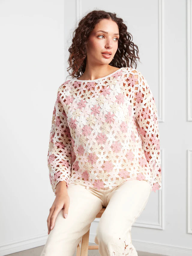 Haut à fleurs au crochet CHARLIE B