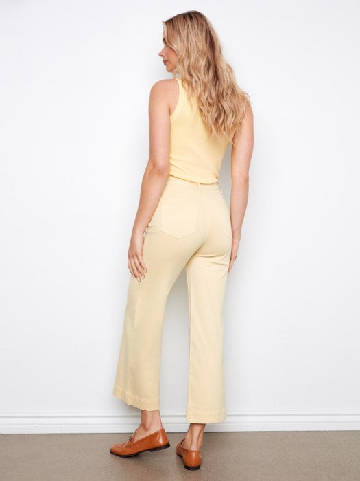 Pantalon évasé avec poche plaquée raccourcie CHARLIE B