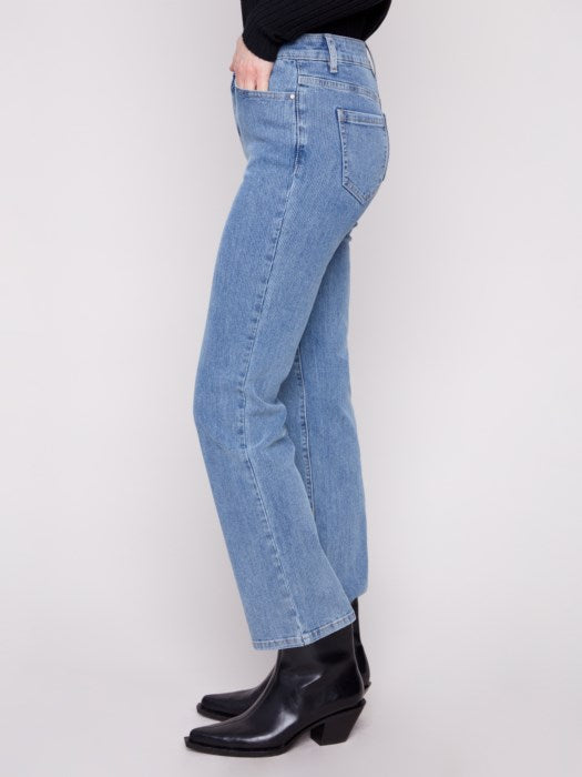 Pantalon droit en velours côtelé CHARLIE B