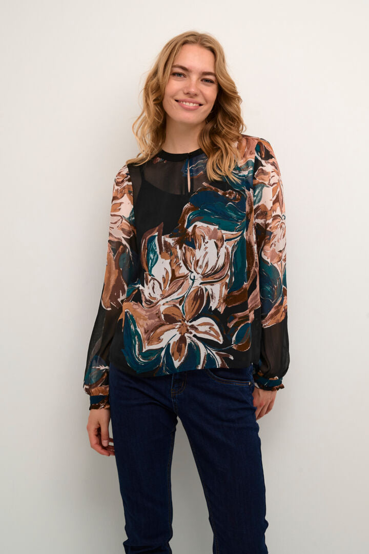 CRJasmina Blouse 10612189 Aquarelle Print