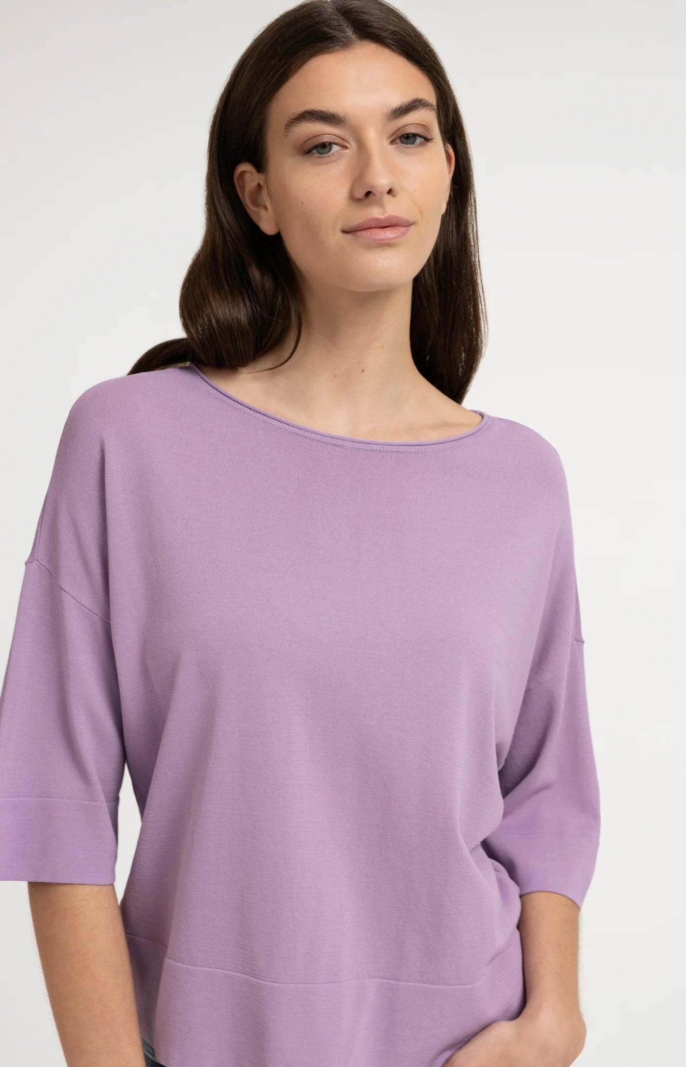 Chandail oversize avec col bateau