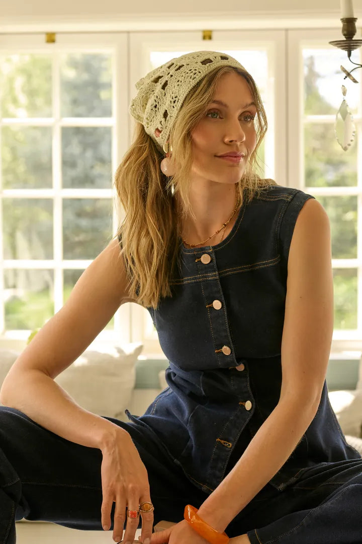 Veste sans manches en denim - CRDamy