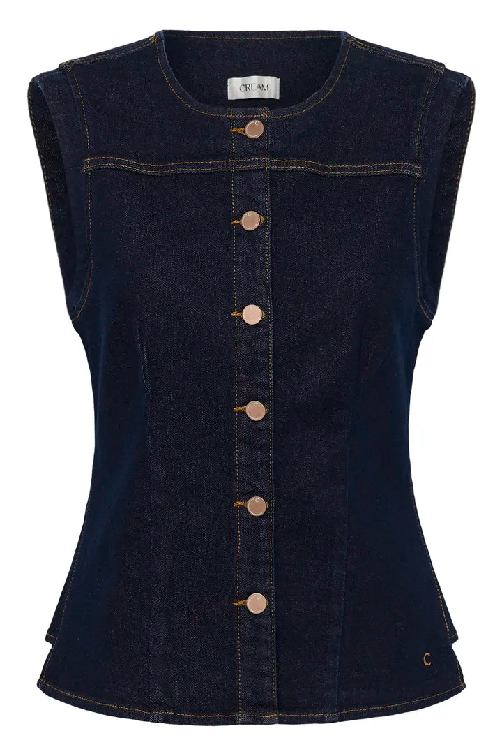 Veste sans manches en denim - CRDamy