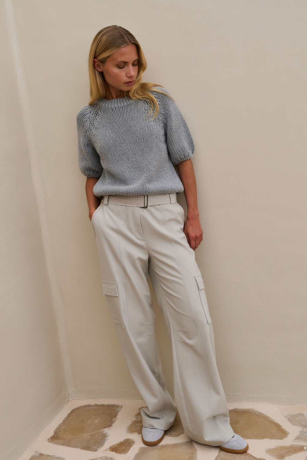 Pantalon tissé à jambe large YAYA