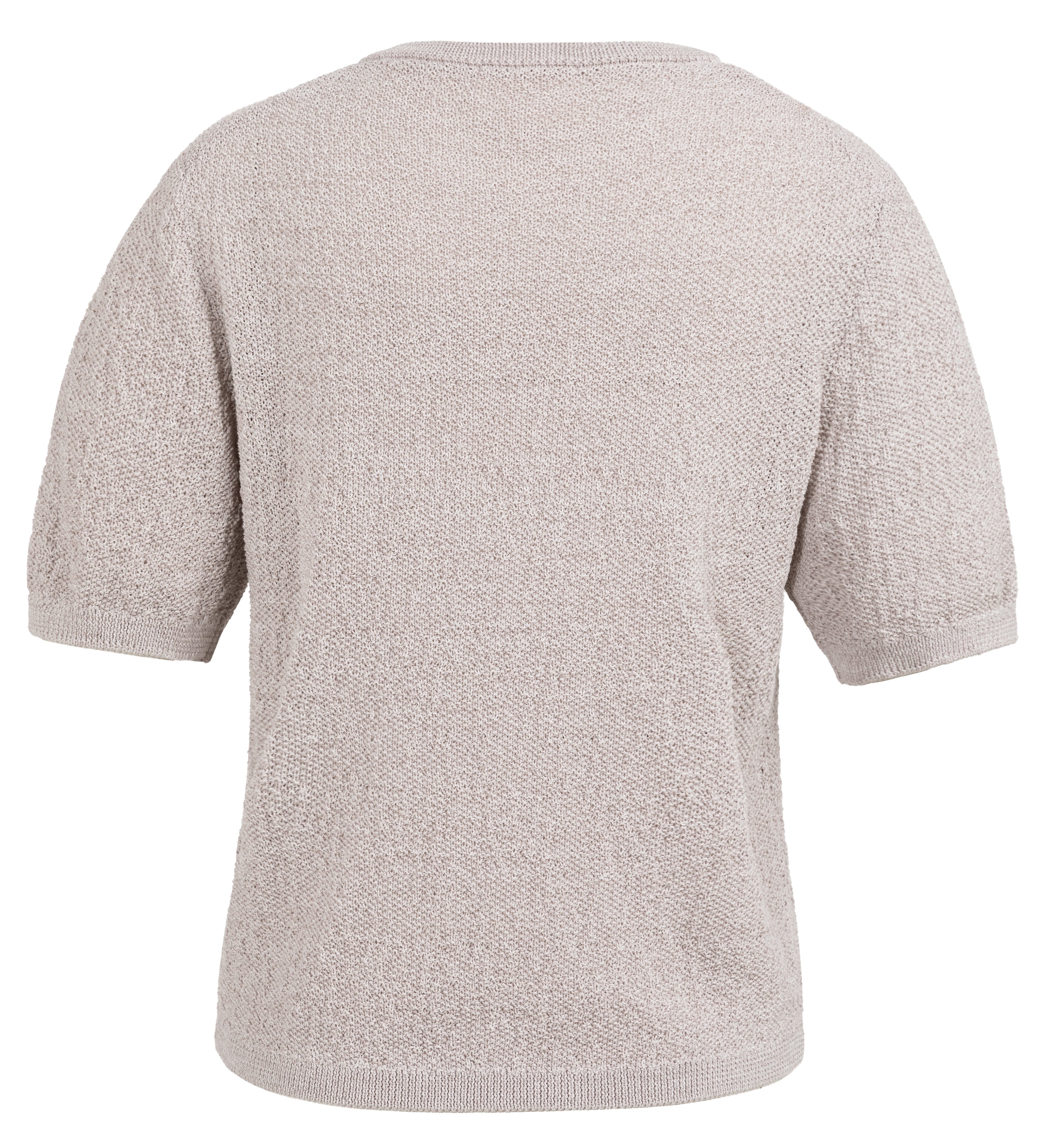 Pull manches courtes en maille texturée YAYA