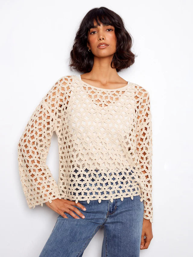 Haut à fleurs au crochet CHARLIE B