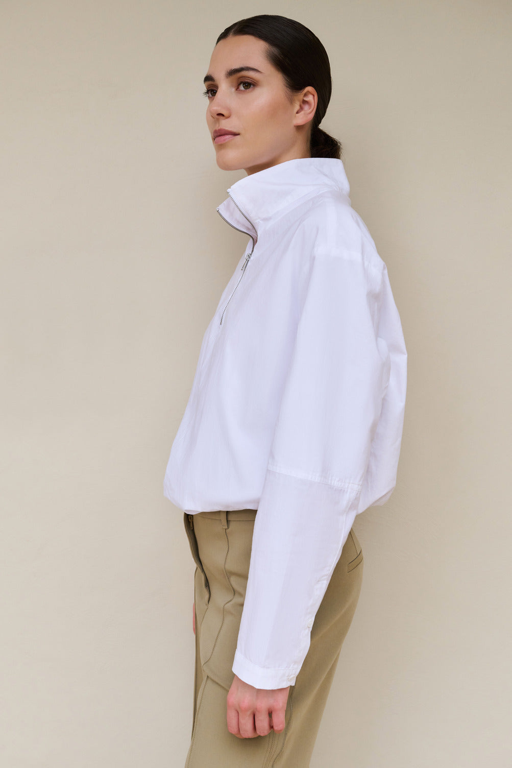 Haut ballon avec col demi-zip YAYA