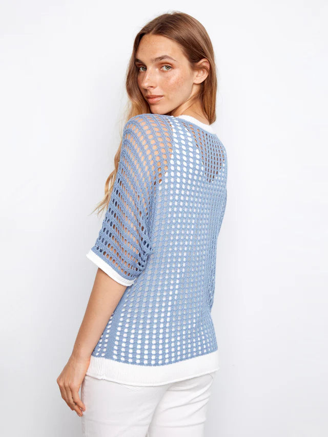 Pull à Filet Fleuri CHARLIE B
