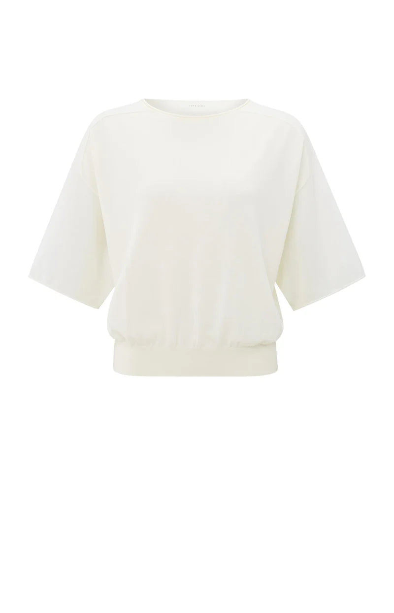 Pull col bateau à manches transparentes YAYA