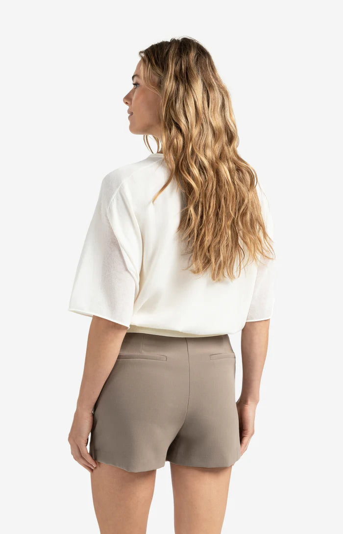Pull col bateau à manches transparentes YAYA