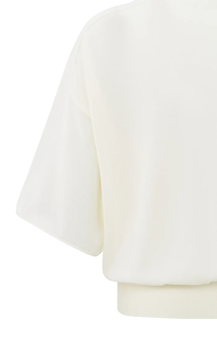 Pull col bateau à manches transparentes YAYA