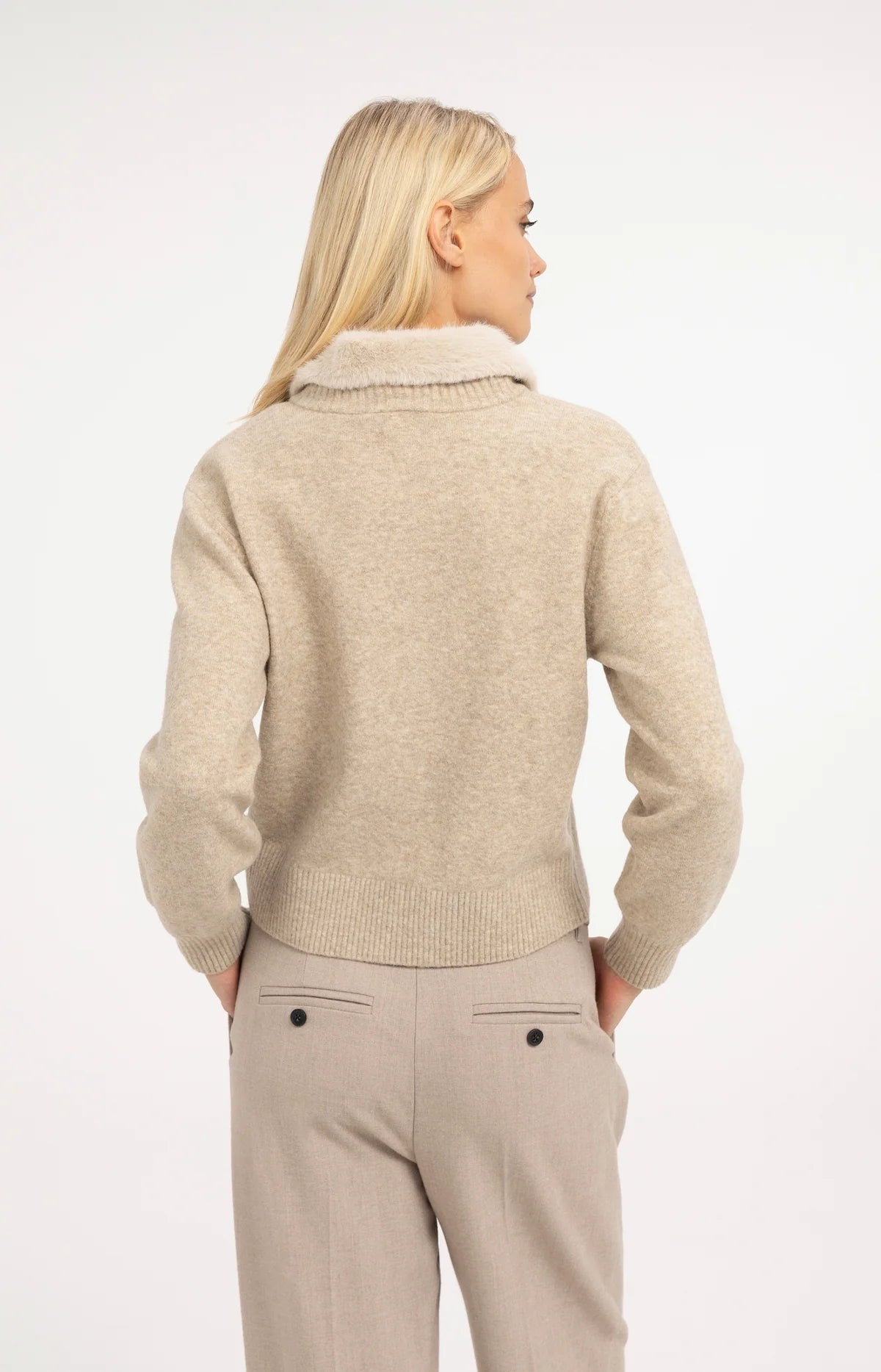 Cardigan avec col amovible