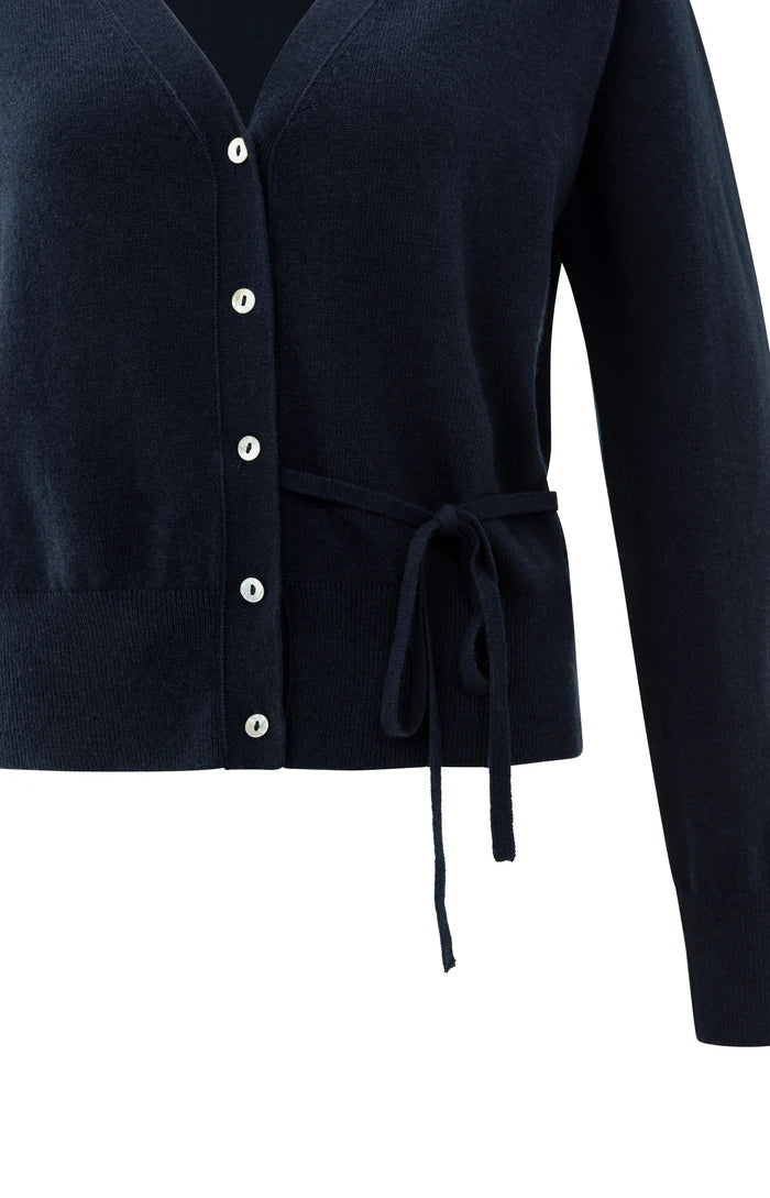 Cardigan col V à nouer à la taille YAYA