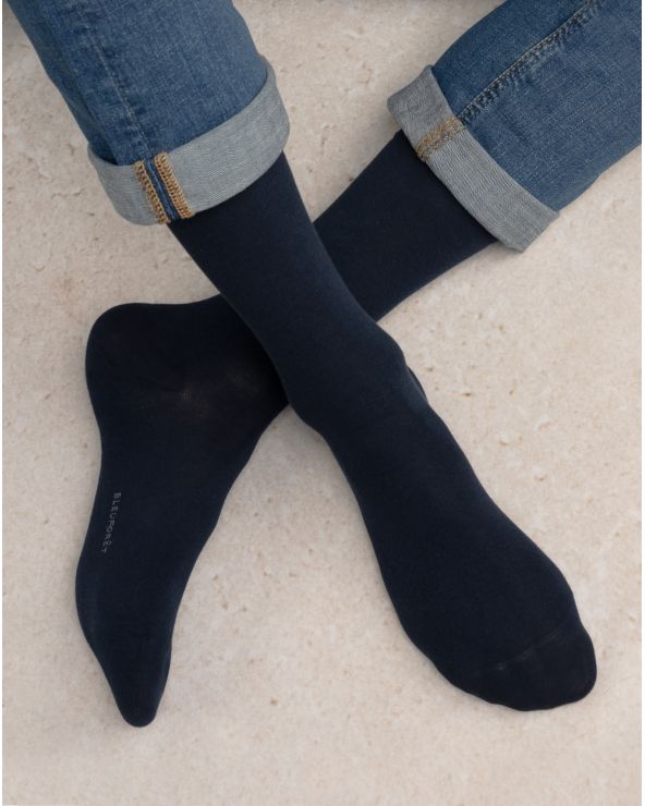 Men's Cotton Socks From Egypt FOREST BLUE