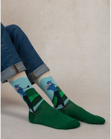 Chaussette Coton GOLFEUR BLEU FORÊT
