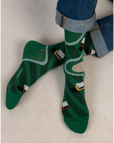 Chaussette Coton GREEN BLEU FORÊT