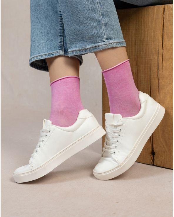 Chaussette VELOUTE UNIE BLEU FORÊT