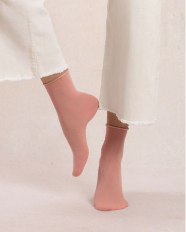 Chaussette VELOUTE UNIE BLEU FORÊT