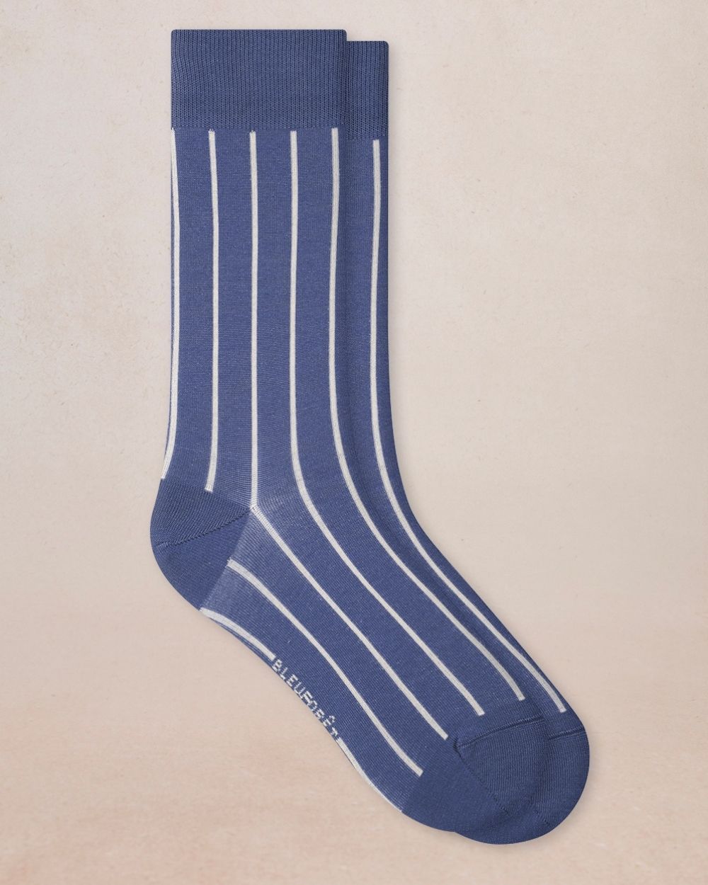 Chaussettes Fil d'Écosse RAYURES BLEU FORÊT