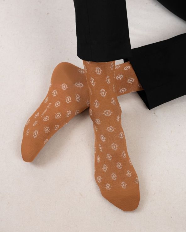 Chaussettes fil d'Ecosse SOLEIL BLEU FORÊT