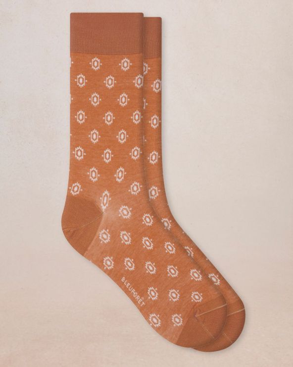 Chaussettes fil d'Ecosse SOLEIL BLEU FORÊT