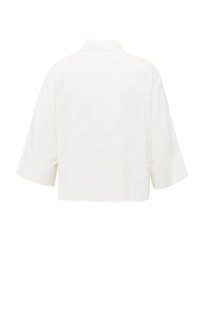 Chemise aérée courte avec détails de coutures YAYA