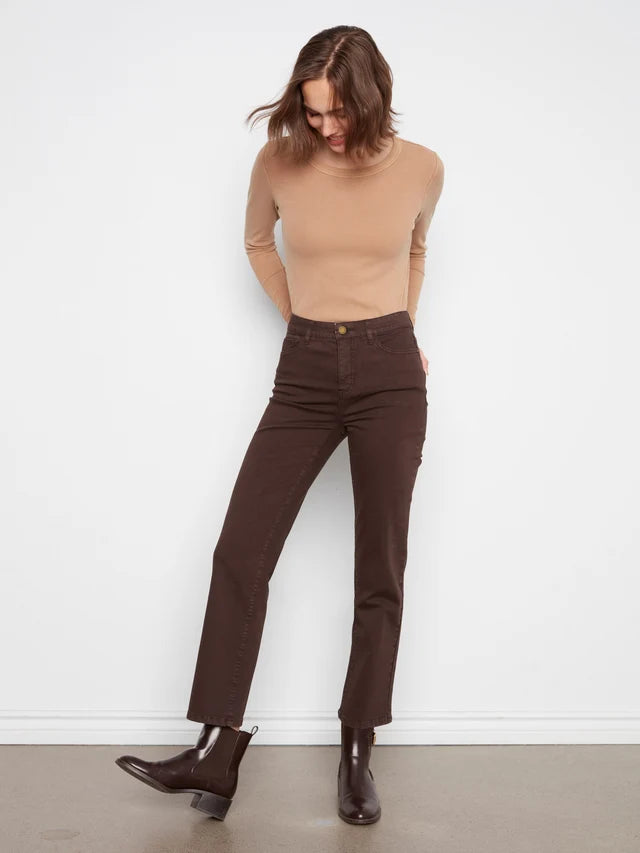 Pantalon sergé jambe droite
