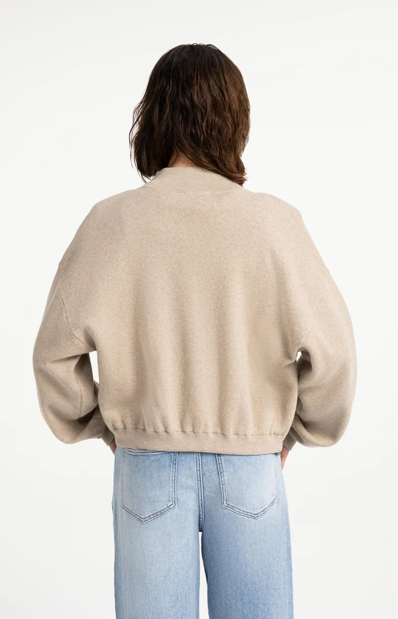 Cardigan en maille jacquard avec fermeture zippée