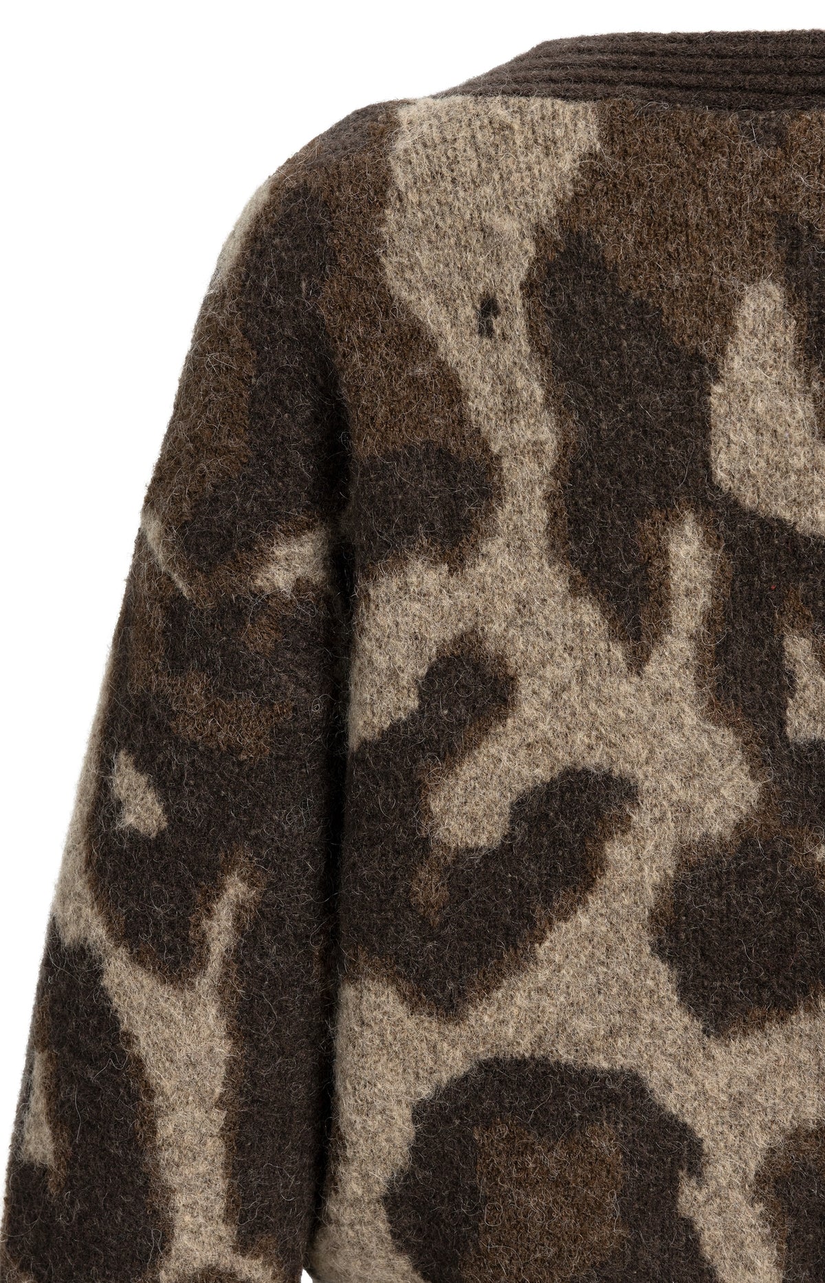 Cardigan en maille à motif, manches chauve-souris